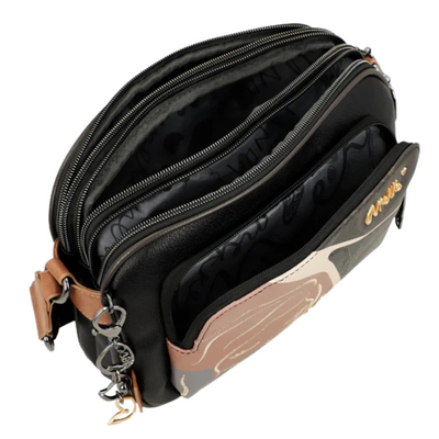 Маленька коричнева сумка на три відділення Anekke Heartbeat