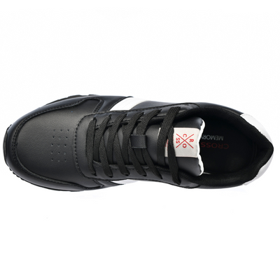 Чорні жіночі кросівки на шнурівці з екошкіри