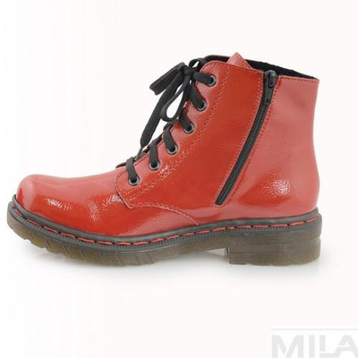 TRAPERY RIEKER CZERWONE LAKIEROWANE 76240-33