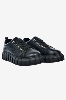 Жіночі чорні кросівки на шнурівці на товстій підошві Big Star