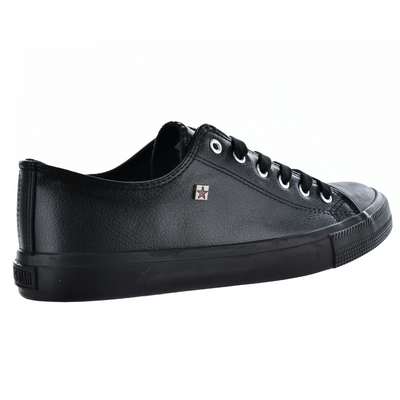 Trampki męskie czarne z eko skóry sznurowane Big Star