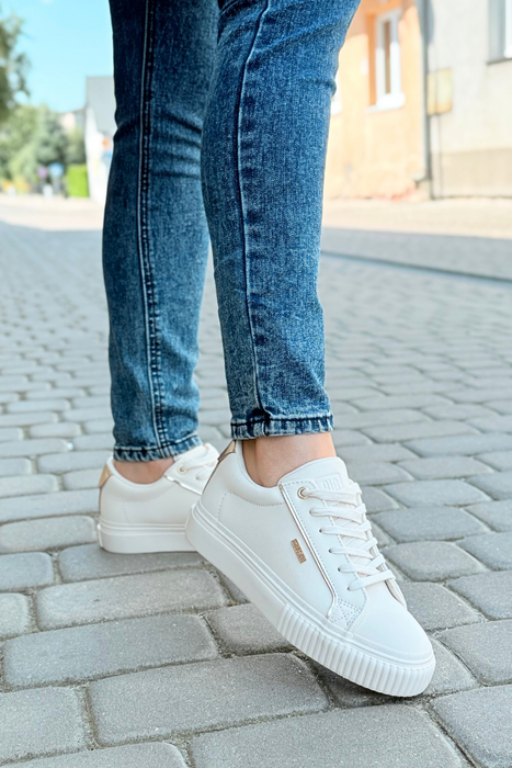 Beżowe trampki z ekoskóry płaskie Big Star