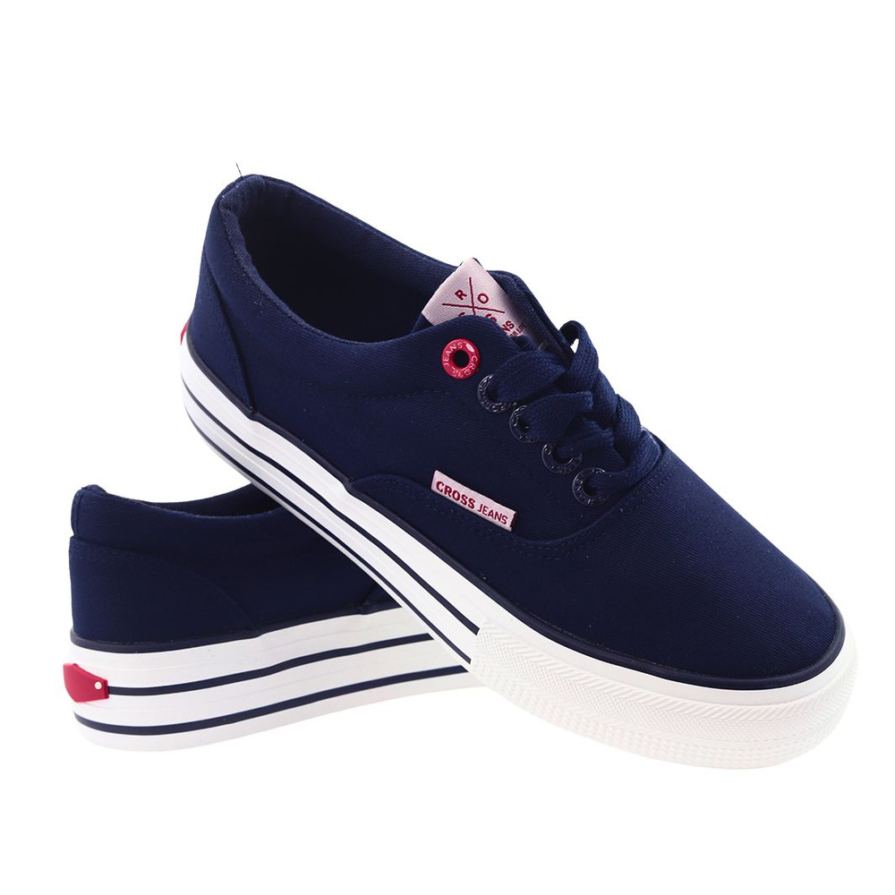 Жіночі темно-сині кросівки Cross Jeans на платформі