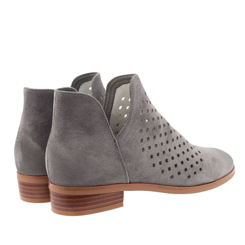 Wiosenne botki zamszowe w kolorze szarym Vinceza