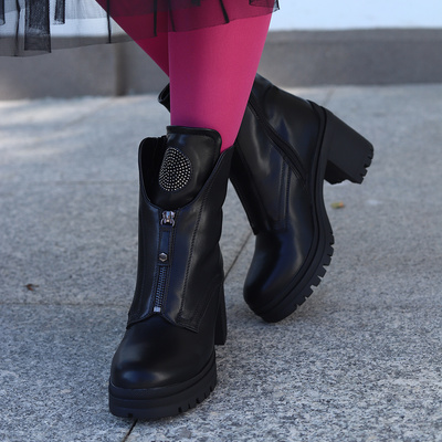 Vnceza чорні ботильйони на високих підборах