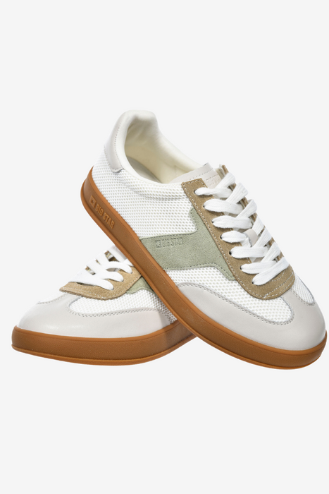 Sneakersy białe skórzane lekkie sznurowane płaskie Big Star