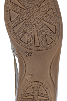 Półbuty damskie ażurowe wsuwane w platynowym kolorze