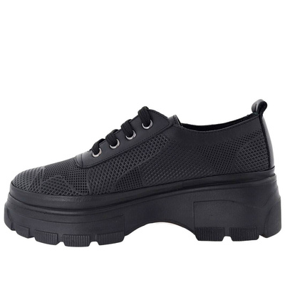 Модні жіночі туфлі на платформі Ravini чорні