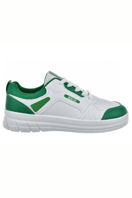 Biało zielone sneakersy damskie sznurowane Big Star