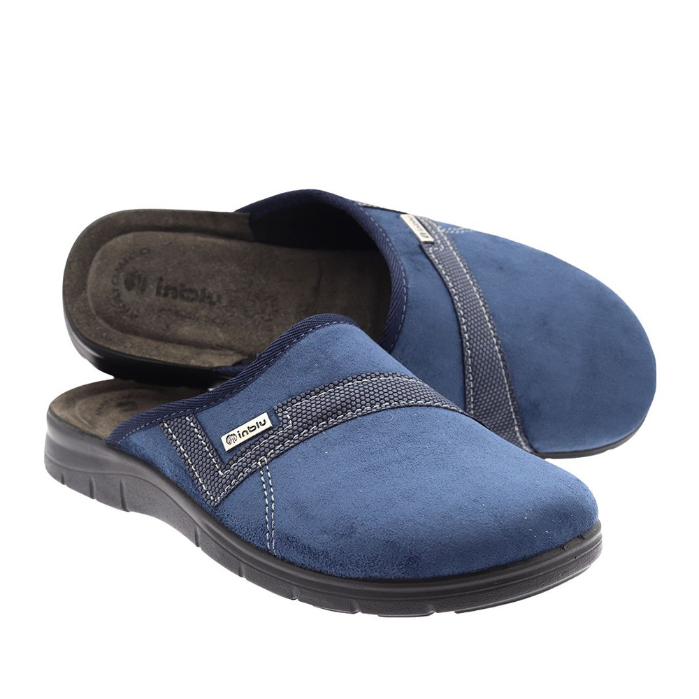 Kapcie domowe męskie granatowe wsuwane Inblu