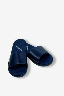 Klapki młodzieżowe wodoodporne granatowe na rzep