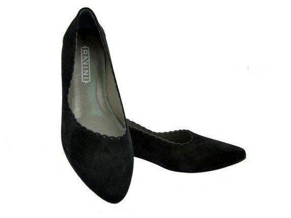 Замшеві балетки Ravini - чорні 1100/1