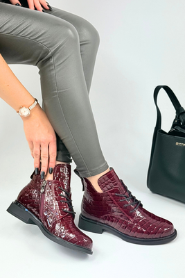 Чорні лаковані ботильйони Filippo