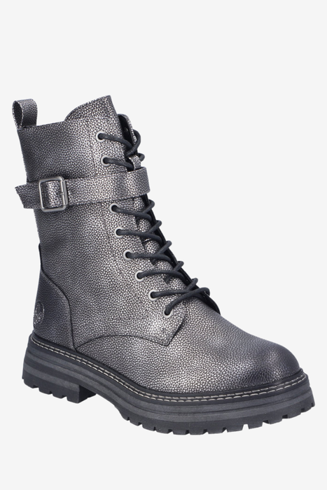 Ботильйони RIEKER Z9583-00, чорні, з оборками