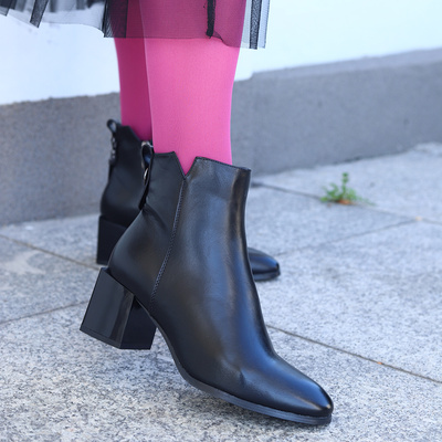 Чорні ботильйони з колодкою Потоцького