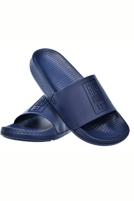 Чоловічі гумові шльопанці Big Star темно-синього кольору