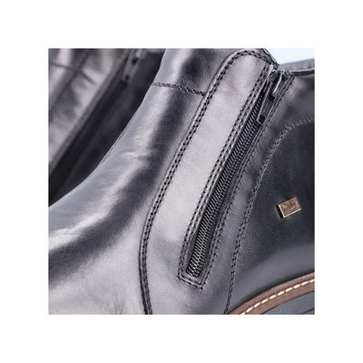 Чорні шкіряні ботильйони Rieker 33160-00