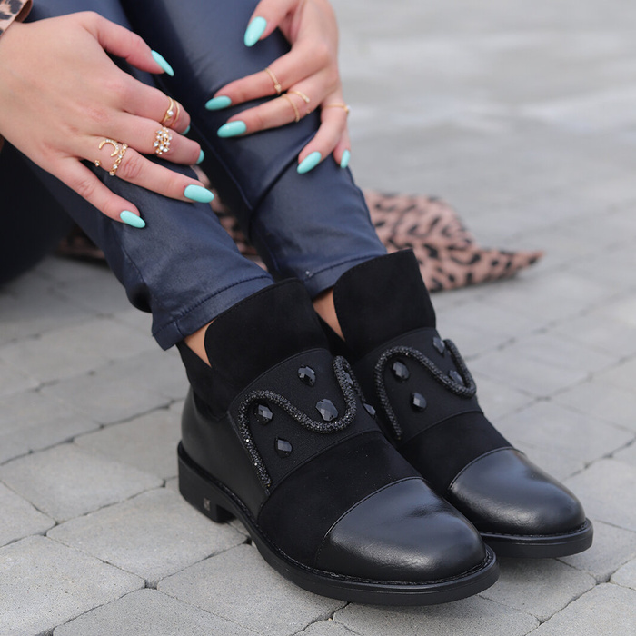 Черевики Potocki на плоскій підошві чорні