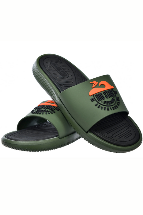 Klapki męskie khaki basenowe gumowe Big Star