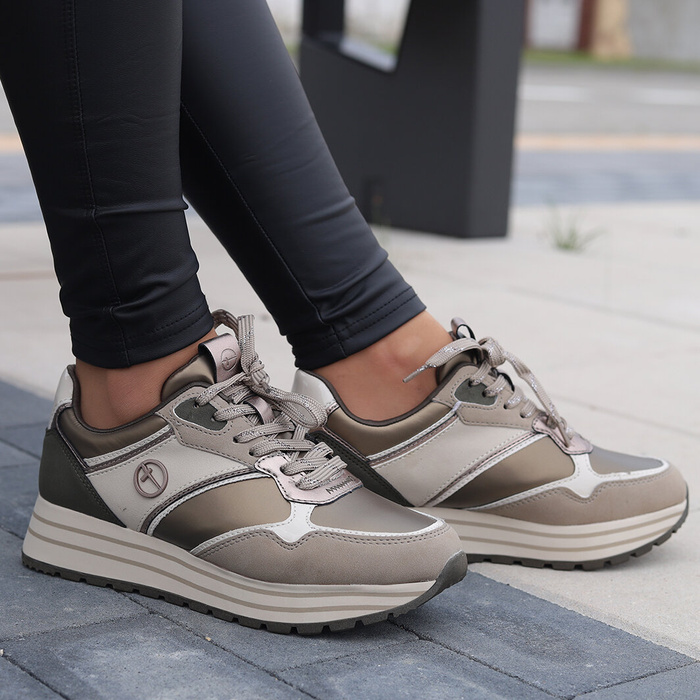 Buty sportowe damskie olive comb Tamaris