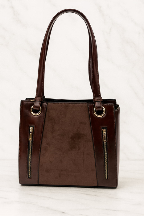Shopperka damska duża w kolorze coffee  