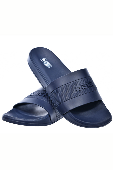 Granatowe klapki męskie gumowe Big Star