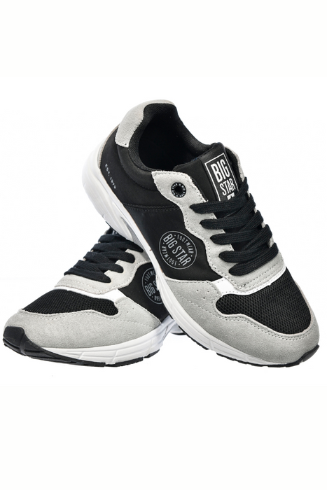 Damskie sneakersy zamszowe czarno szare Big Star