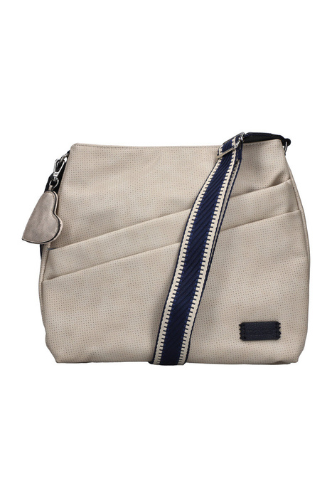 Beżowa listonoszka damska dwukomorowa na pasku Rieker 