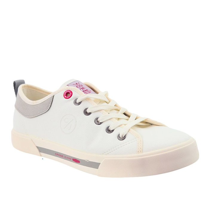 Trampki męskie białe z eko skóry Cross Jeans