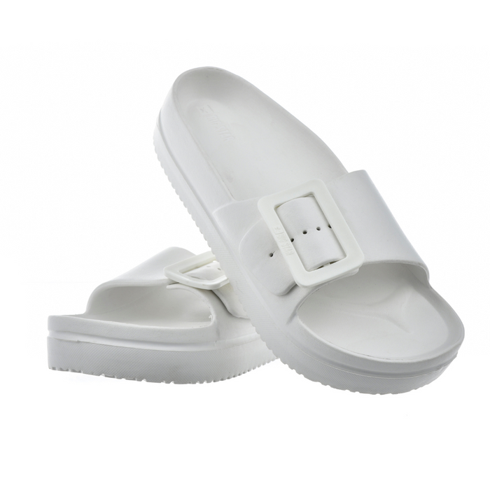 Klapki damskie białe z klamerką Big Star