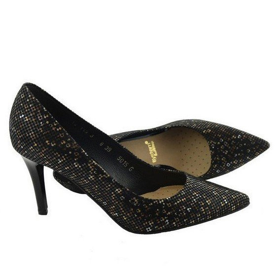 Piękne szpilki Bioeco z wzorem w kratkę 5015