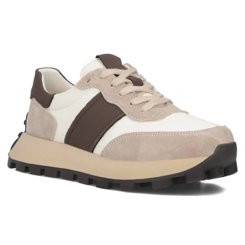 Sneakersy ze skóry zamszowej w kolorze beżowym