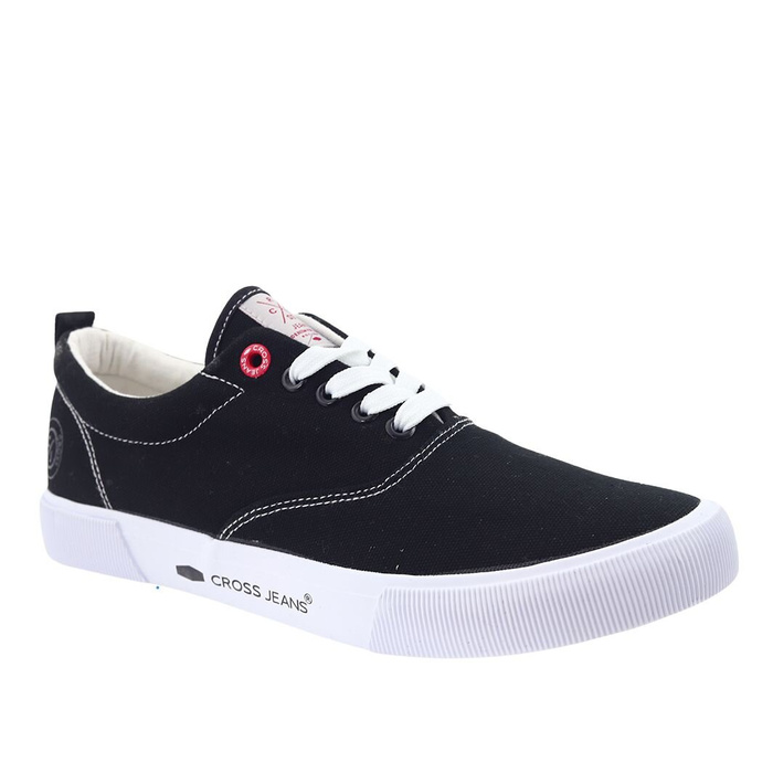 Trampki męskie czarne sznurowane Cross Jeans