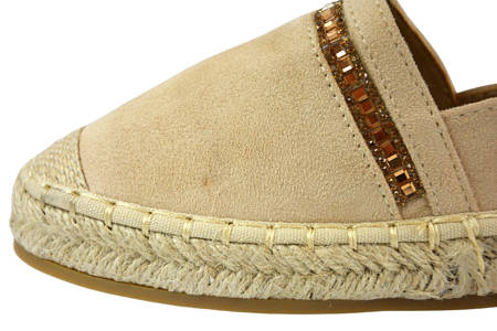 Espadryle S. Barski MY-33127 beżowe