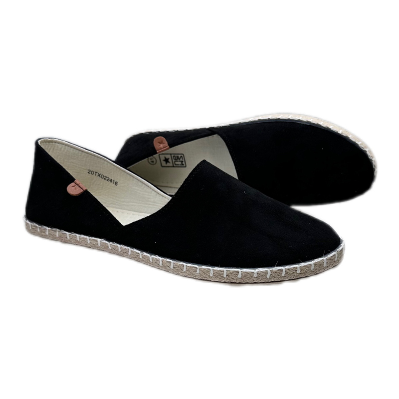 Espadryle czarne zamszowe News