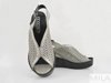 Ażurowe sandały Ravini na koturnie - srebrne 88-585-305