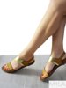 Sandały Sergio Leone na płaskiej podeszwie w kolorze camel SK014
