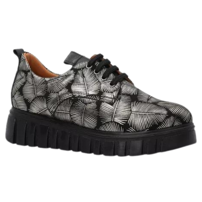 Жіночі шкіряні туфлі з рослинним мотивом на платформі Venezia 