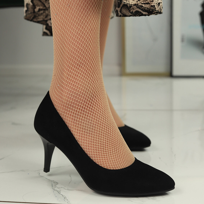 Чорні замшеві туфлі Dantex