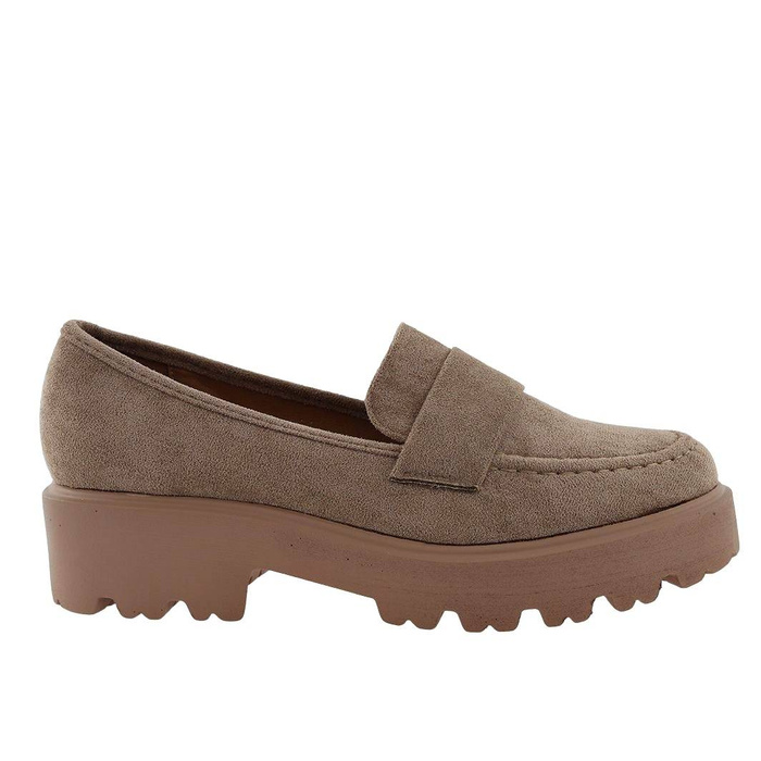 Модні бежеві мокасини з екошкіри Vinceza suede