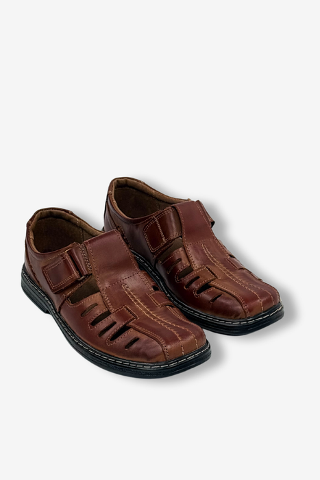 Шкіряні туфлі на липучці кабіру кольору Mariusz