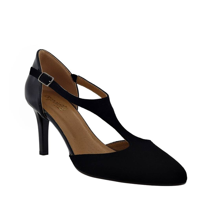 Чорні елегантні жіночі шкіряні туфлі Darex