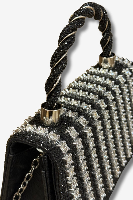 Жіноча чорна сумочка з подвійною ручкою і ремінцем Big Star